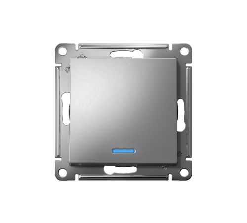 AtlasDesign Сталь Выключатель 1-клавишный с подсветкой, сх.1а, 10АХ, механизм  ATN000913  SE