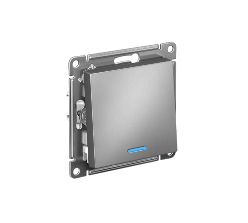 AtlasDesign Сталь Выключатель 1-клавишный с подсветкой, сх.1а, 10АХ, механизм  ATN000913  SE