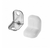 Уголок крепежный 20х20 белый с пластиковой крышкой (4 шт) - пакет   147866  Tech-KREP