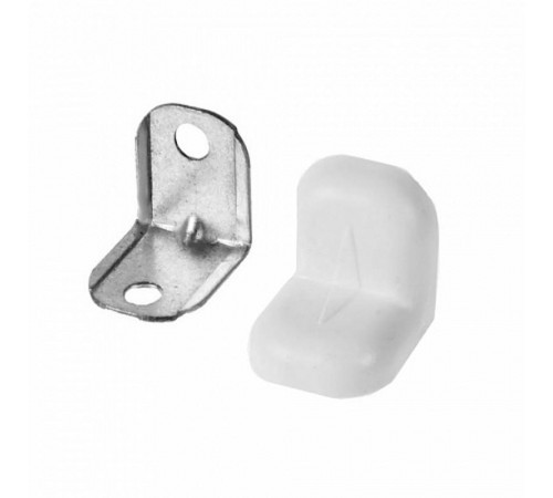 Уголок крепежный 20х20 белый с пластиковой крышкой (4 шт) - пакет   147866  Tech-KREP