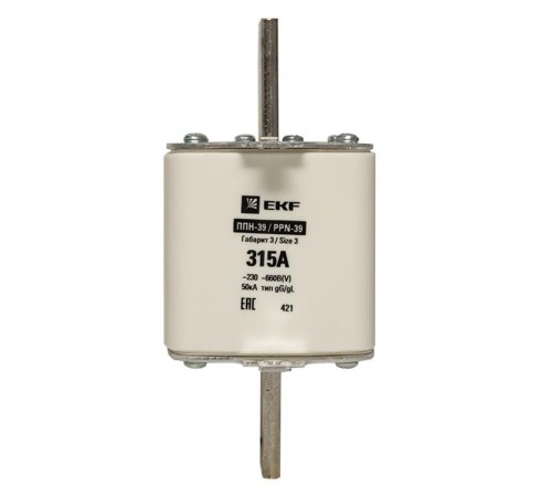 Плавкая вставка ППН-39 630/315А габарит 3  fus-39/630/315  EKF