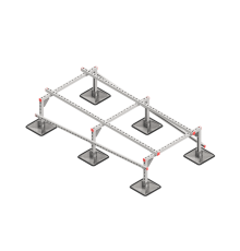 Опорная конструкция для установки оборудования TECHNORAPTOR STEELFOOT 1000х2000 тип 2  KM-TR-STF-SSEI-1000-2000-2  КМ - профиль