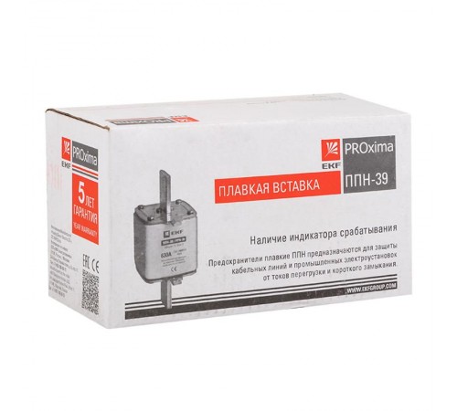 Плавкая вставка ППН-39 630/315А габарит 3  fus-39/630/315  EKF