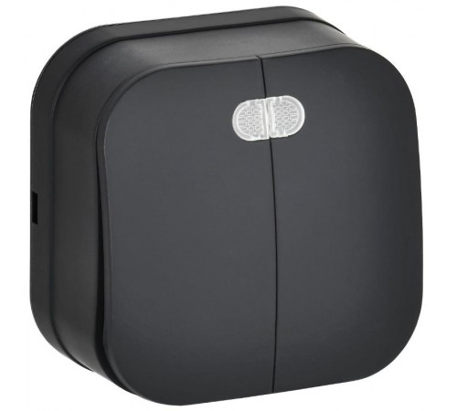 GLORY Выключатель 2-клавишный с индикацией о/у 10А ВС20-2-1-ХЧм черный матовый  EVH21-K02M-10  IEK