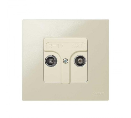 Simon 27 Накладка на розетку телевизионную R-TV+SAT, широкий модуль, S27, слоновая кость  27097-31  Simon
