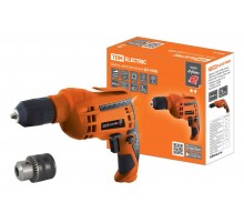 Дрель ДЭ-450Б, мощ. 450 Вт, 0-3000 об/мин, БЗП, 0,8-10 мм, рев. рег. оборот, шнур 2 м, "Рубин"  SQ1085-0101  TDM