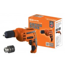 Дрель ДЭ-450Б, мощ. 450 Вт, 0-3000 об/мин, БЗП, 0,8-10 мм, рев. рег. оборот, шнур 2 м, "Рубин"  SQ1085-0101  TDM