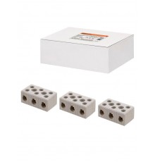 Керамический блок зажимов 30 Ампер 3 пары контактов с крепежным отверстием  SQ0531-0513  TDM