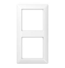 Рамка для вертикальной и горизонтальной установки, 2 поста; дюропласт; белый; AS500  AS582WW  Jung