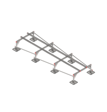 Опорная конструкция для установки оборудования TECHNORAPTOR STEELFOOT 1200х4000 тип 1  KM-TR-STF-SSEI-1200-4000-1  КМ - профиль