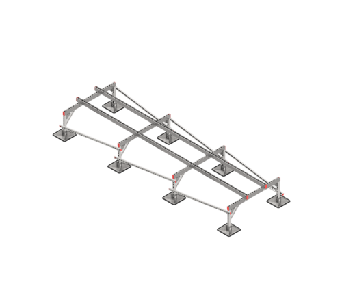Опорная конструкция для установки оборудования TECHNORAPTOR STEELFOOT 1200х4000 тип 1  KM-TR-STF-SSEI-1200-4000-1  КМ - профиль