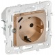 SKANDY Розетка с заземлением с защитными шторками 16А с USB C 18Вт SK-R17Sa песочный   SK-R14-16-U14-018-K98  IEK