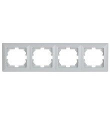 4-504-01 Intro Рамка на 4 поста, СУ, Solo, белый  Б0043424  Intro