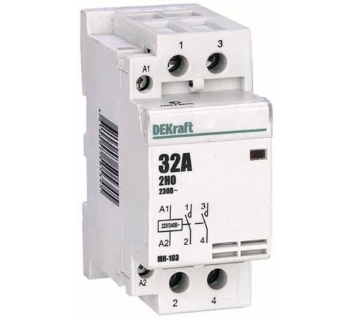 Контактор модульный 2НО 32А 230В МК-103  18071DEK  DEKraft