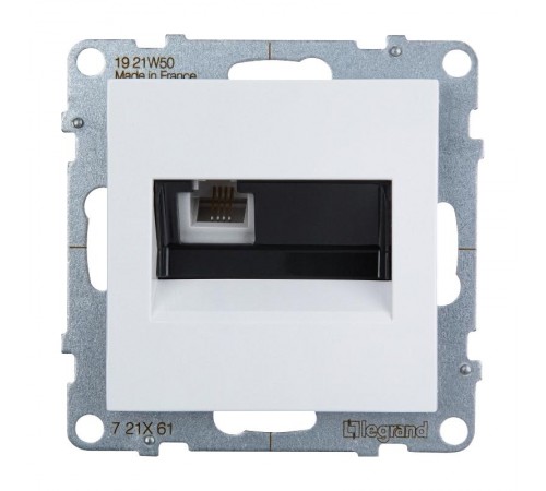 SUNO Телефонная розетка RJ11 одиночная. Цвет "Белый"  721161  Legrand
