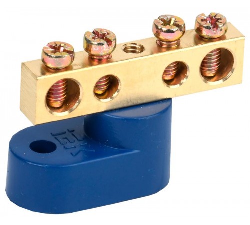 Шина N "ноль" на одном угловом изоляторе ШНИ-6х9-4-У1-С  YNN10-69-4C1-K07  IEK