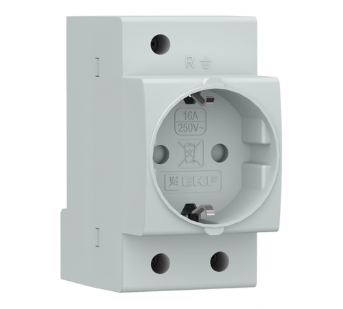 Розетка на din-рейку РДЕ-47 16А (под евро вилку с заземлением) PROxima  RDE4716  EKF