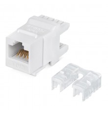 Модуль Keystone Jack RJ-45(8P8C), UTP неэкранированный, CAT 6, тип 180 градусов, белый REXANT PRO  02-0250  REXANT