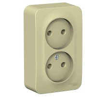 Blanca Бежевый О/У с изолирующей пластиной Розетка 2-ая без з/к без шторок 16А, 250В  BLNRA000217  SE