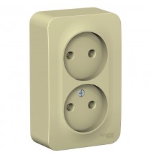 Blanca Бежевый О/У с изолирующей пластиной Розетка 2-ая без з/к без шторок 16А, 250В  BLNRA000217  SE