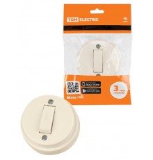 Выключатель 1-кл. открытой установки IP20 10А сл. кость "Ретро"  SQ1806-0507  TDM