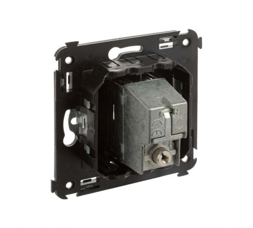 Розетка TV проходная в стену, "Avanti", "Черный матовый"  4412513  DKC