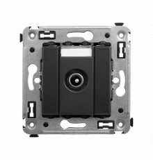 Розетка TV проходная в стену, "Avanti", "Черный матовый"  4412513  DKC