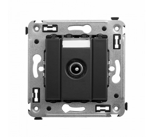 Розетка TV проходная в стену, "Avanti", "Черный матовый"  4412513  DKC