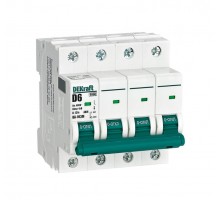 Выключатель автоматический без теплозащиты четырехполюсный ВА-103М 4P 6А характеристика D 6кА  12563DEK  Dekraft