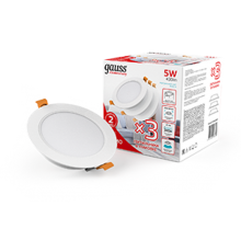 Светильник встраиваемый downlight Elementary круг 5W 430lm 4000K 210-240V IP20 95*38 монтаж бел.LED (3шт. в упак.) LED 1/40  9100420205T  Gauss