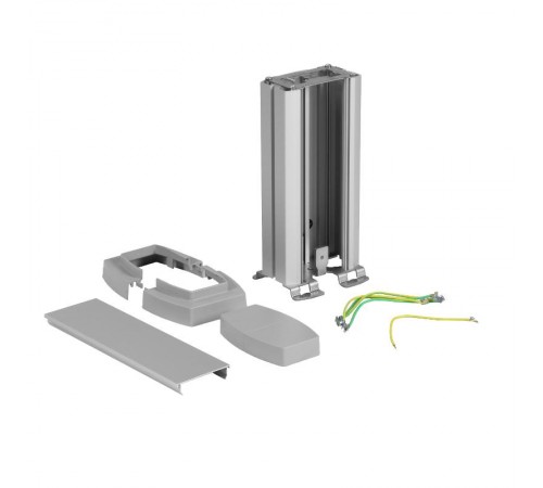Универсальная мини-колонна алюминиевая с крышкой из алюминия 1 секция, высота 0,3 метра, цвет алюминий  653101  Legrand