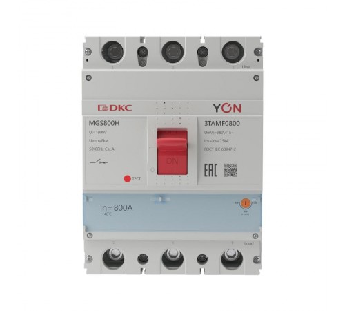 Авт. выкл. YON MGS800 3P 640-800A 75kA  MGS800H-3TAMF0800  DKC