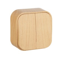 Quteo Сосна Выключатель 2-клавишный 10А  782262  Legrand