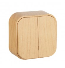 Quteo Сосна Выключатель 2-клавишный 10А  782262  Legrand