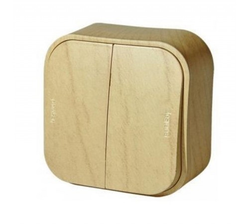 Quteo Сосна Выключатель 2-клавишный 10А  782262  Legrand