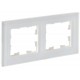 BRITE Рамка 2-ая РУ-2-2-Бр стекло белый матовый  BR-M22-G-31-K01  IEK