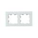 BRITE Рамка 2-ая РУ-2-2-Бр стекло белый матовый  BR-M22-G-31-K01  IEK