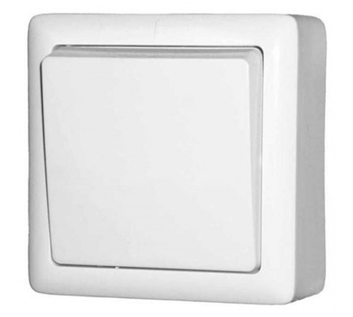 Хит Белый О/У без изолирующей пластины  Выключатель 1-клавишный 6А, 250В  VA16-131-B  SE