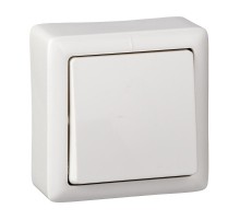 Хит Белый О/У с изолирующей пластиной Выключатель 1-клавишный 6А, 250В  VA16-131I-B  SE