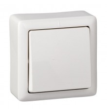 Хит Белый О/У с изолирующей пластиной Выключатель 1-клавишный 6А, 250В  VA16-131I-B  SE