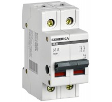 Выключатель нагрузки модульный (мини-рубильник) ВН-32 2Р 63А  MNV15-2-063  GENERICA