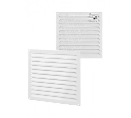 Решетка металл. усиленная 300х300, белая, с покрытием полимерной эмалью,  SQ1807-0730  TDM