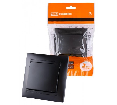 Выключатель 1 кл. 10А графит "Лама"  SQ1815-0601  TDM