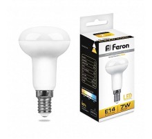 Лампа светодиодная рефлектор LB-450 (7W) 230V E14 2700K R50  25513  FERON