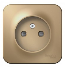 Blanca Титан О/У с изолирующей пластиной Титан Розетка без заземления со шторками 16А, 250В  BLNRA001114  SE