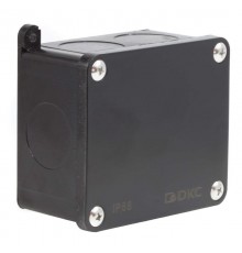 Коробка индустриальная 89х86х46 мм, IP68 с гладкими стенками, черная  P68M2514  DKC