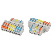 Клемма  NO-225-460 проходная разветвительная 222-4139 с рычагами 3/9 полюсов 0.08-2.5/4 мм2 (упаковка 1 шт.)  Б0067974  ЭРА