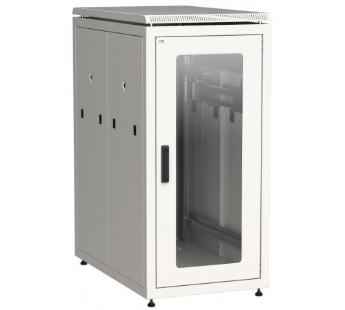 Шкаф сетевой 19" LINEA N 24U 600х1000 мм стеклянная передняя дверь, задняя перфорированная серый  LN35-24U61-GP  ITK
