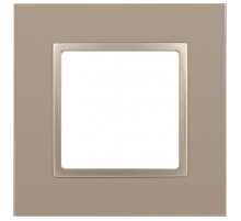 Рамка для розеток и выключателей Elegance 14-5011-04 Classic, на 1 пост, шампань  Б0060574  ЭРА