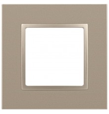 Рамка для розеток и выключателей Elegance 14-5011-04 Classic, на 1 пост, шампань  Б0060574  ЭРА
